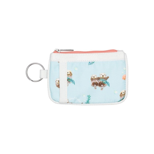 LeSportsac Unisex Wallet Key Card Holder In Floating Sea Otters