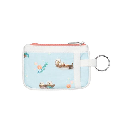 LeSportsac Unisex Wallet Key Card Holder In Floating Sea Otters