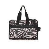 Deluxe Med Weekender In Raffia Zebra