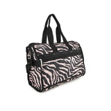 Deluxe Med Weekender In Raffia Zebra