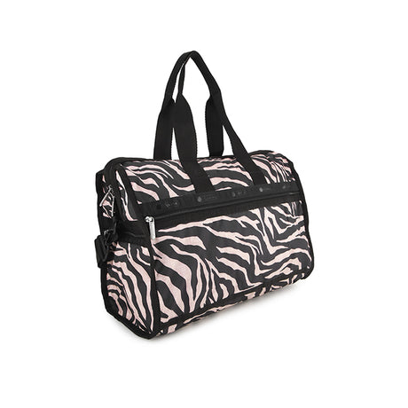 Deluxe Med Weekender In Raffia Zebra