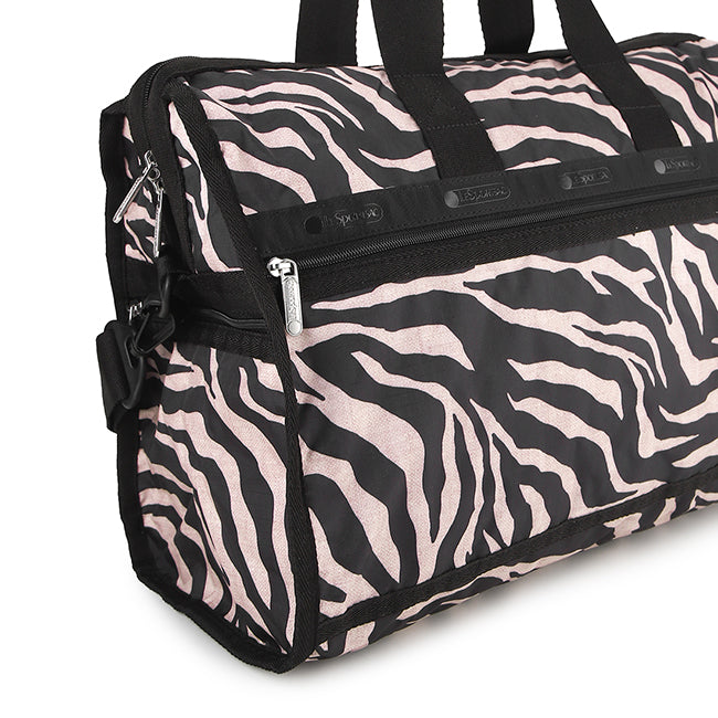 Deluxe Med Weekender In Raffia Zebra
