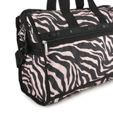 Deluxe Med Weekender In Raffia Zebra