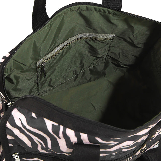 Deluxe Med Weekender In Raffia Zebra