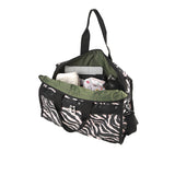 Deluxe Med Weekender In Raffia Zebra
