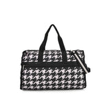 LeSportsac Tas Unisex Travel Bag Deluxe Lg Weekender In Blk/ Beige Houndstooth