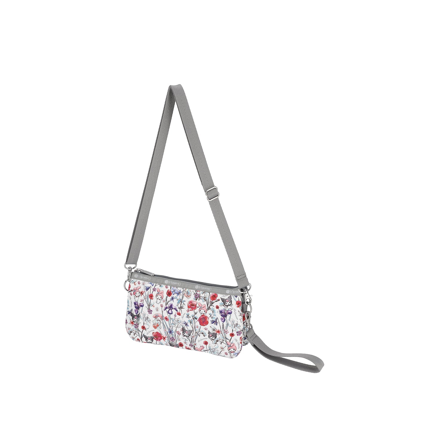 【LeSportsac】★ MY MELODY KUROMI GRAY MEDIUM KOKO CROSSBODY LeSportsac My Melody Kuromi Gray Deluxe Everyday Bag 7507