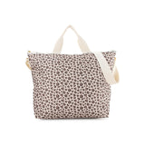 Deluxe Easy Carry Tote In Latte Heart Leopard