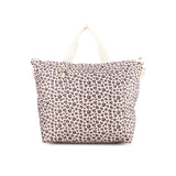 Deluxe Easy Carry Tote In Latte Heart Leopard