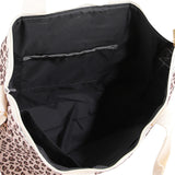 Deluxe Easy Carry Tote In Latte Heart Leopard
