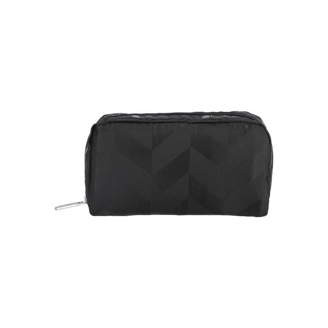 Rectangular Cosmetic In Herringbone Jacquard