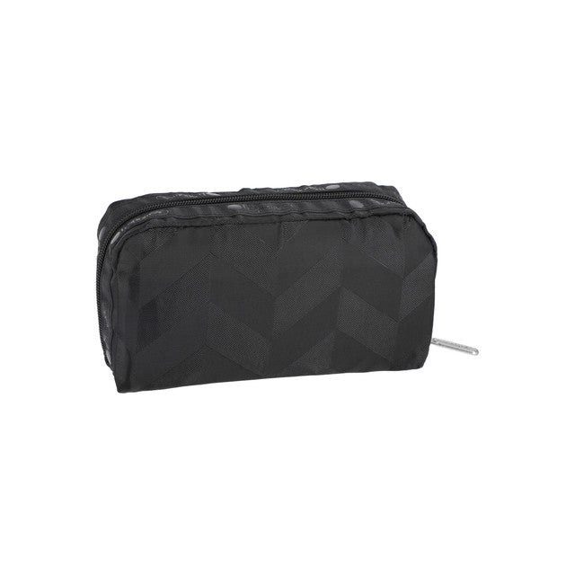 Rectangular Cosmetic In Herringbone Jacquard