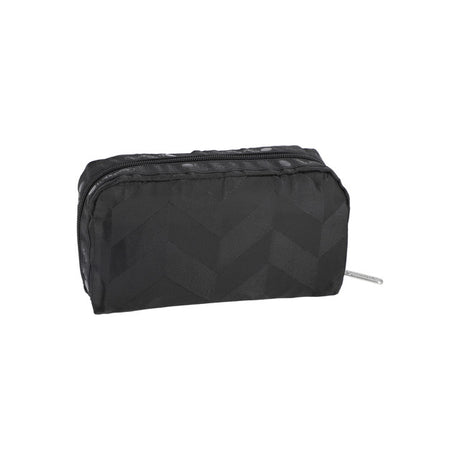 Rectangular Cosmetic In Herringbone Jacquard