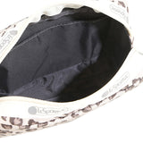 Rectangular Cosmetic In Latte Heart Leopard
