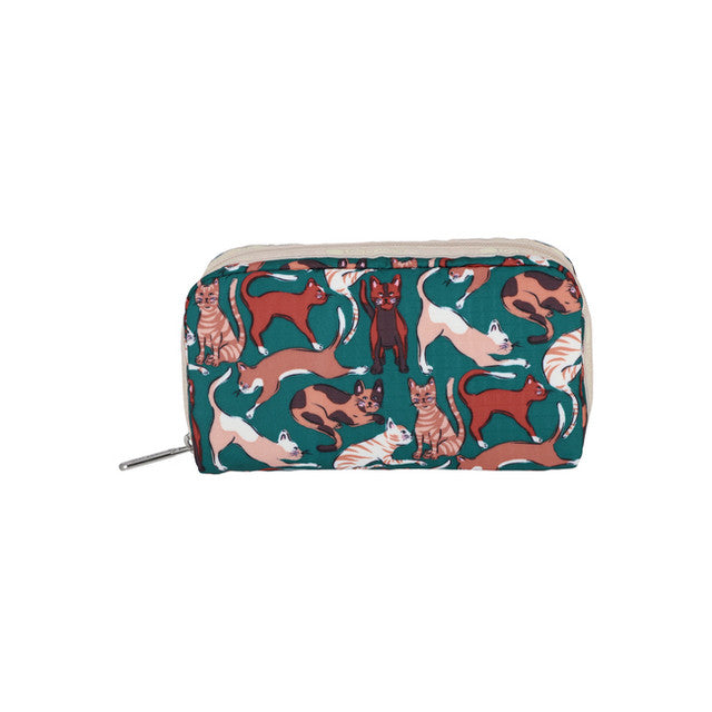 Rectangular Cosmetic In Curious Cats Green