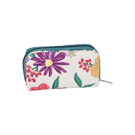 Rectangular Cosmetic In Graphic Floral Ivory
