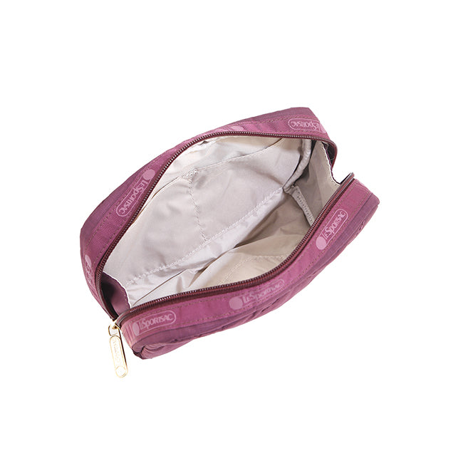 LeSportsac Aksesoris Unisex Rectangular Cosmetic In Wine Quilt Studs