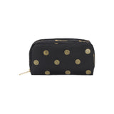LeSportsac Unisex Pouch Rectangular Cosmetic In Gold Glitter Dots