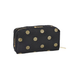 LeSportsac Unisex Pouch Rectangular Cosmetic In Gold Glitter Dots