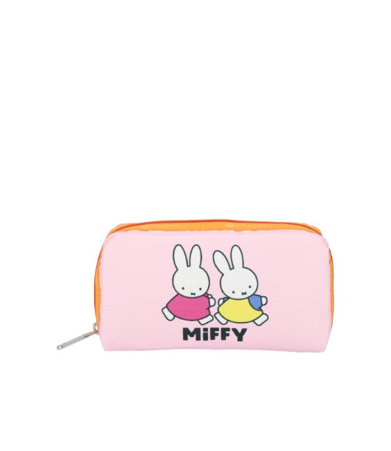 LeSportsac Unisex Pouch Rectangular Cosmetic In Miffy Pink Rect Cosm