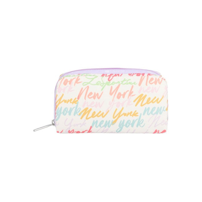 LeSportsac Unisex Pouch Rectangular Cosmetic In Nyc Script Cream