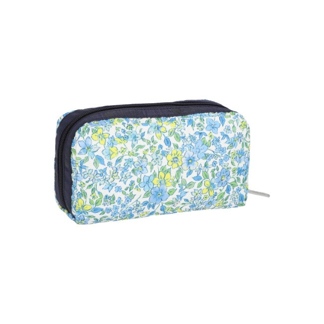 LeSportsac Unisex Pouch Rectangular Cosmetic In Tapestry Flower Blue
