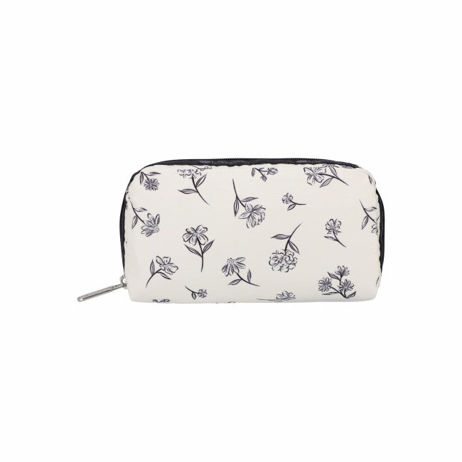 LeSportsac Unisex Pouch Rectangular Cosmetic In Ink Sketched Floral Ivory