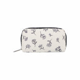 LeSportsac Unisex Pouch Rectangular Cosmetic In Ink Sketched Floral Ivory