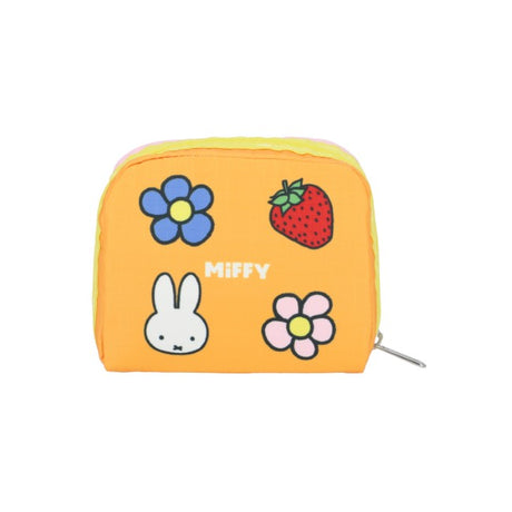 LeSportsac Unisex Pouch Square Cosmetic In Miffy Pink/Orange Sq