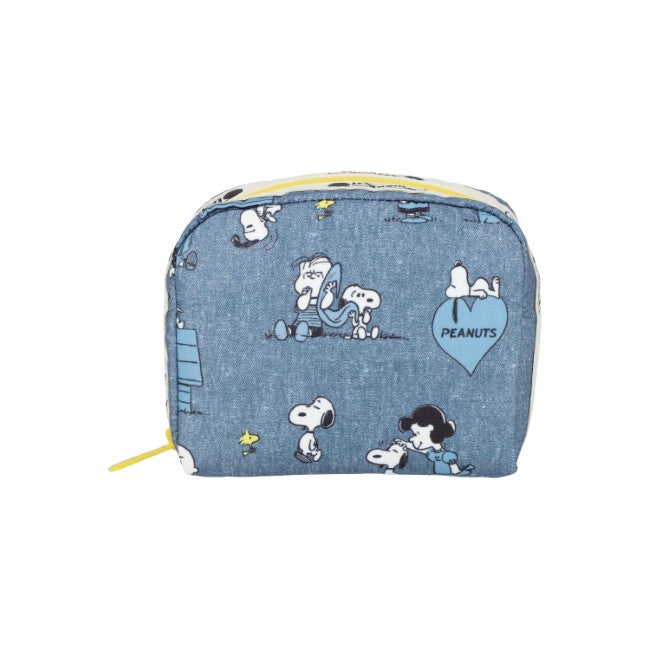 LeSportsac Unisex Pouch Square Cosmetic In Peanuts Happy Pals Acc