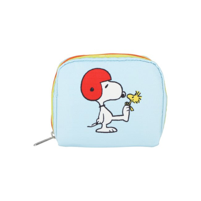 LeSportsac Unisex Pouch Square Cosmetic In Peanuts Snoopy Sq Cosm