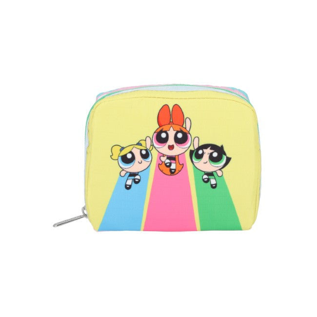 LeSportsac Unisex Pouch Square Cosmetic In Ppg Yellow/Mint Sq Cosm