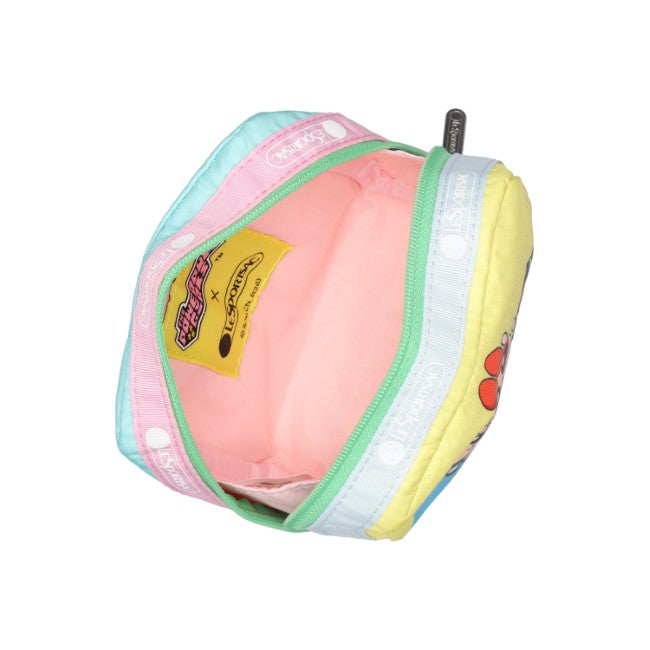 LeSportsac Unisex Pouch Square Cosmetic In Ppg Yellow/Mint Sq Cosm