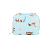 LeSportsac Unisex Pouch Square Cosmetic In Floating Sea Otters