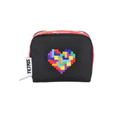 Square Cosmetic In Tetris Heart Emb Sq Cosm