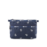 Cosmetic Clutch In Navy Bandana Emb