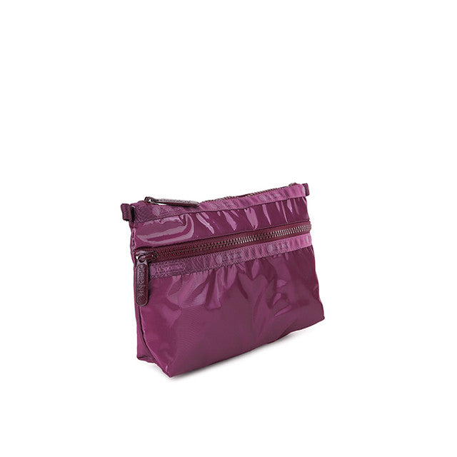 Cosmetic Clutch In Purple Berry Shine