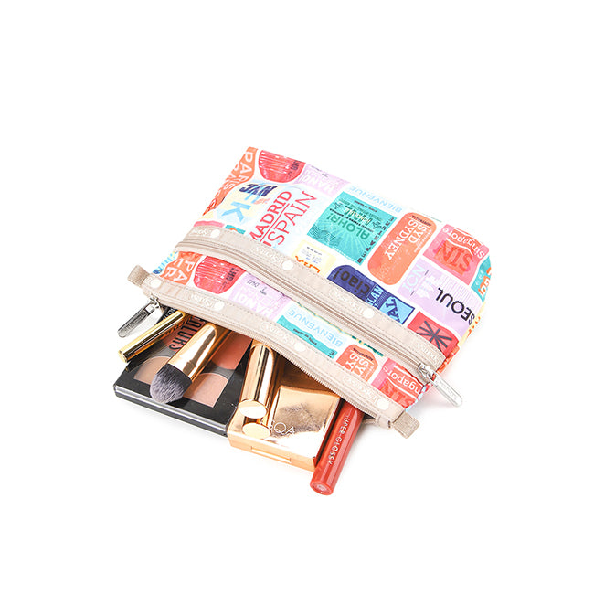 Cosmetic Clutch In Travel Tags