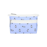 LeSportsac Unisex Pouch Cosmetic Clutch In Petite Penguins White