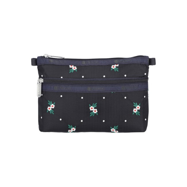 LeSportsac Unisex Pouch Cosmetic Clutch In Floral Lattice Emb