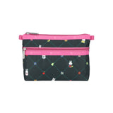 LeSportsac Unisex Pouch Cosmetic Clutch In Miffy Orchard Green/Pink