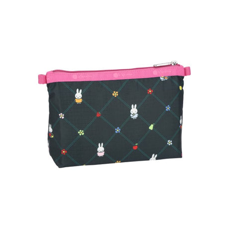 LeSportsac Unisex Pouch Cosmetic Clutch In Miffy Orchard Green/Pink