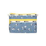 LeSportsac Unisex Pouch Cosmetic Clutch In Peanuts Happy Pals Acc