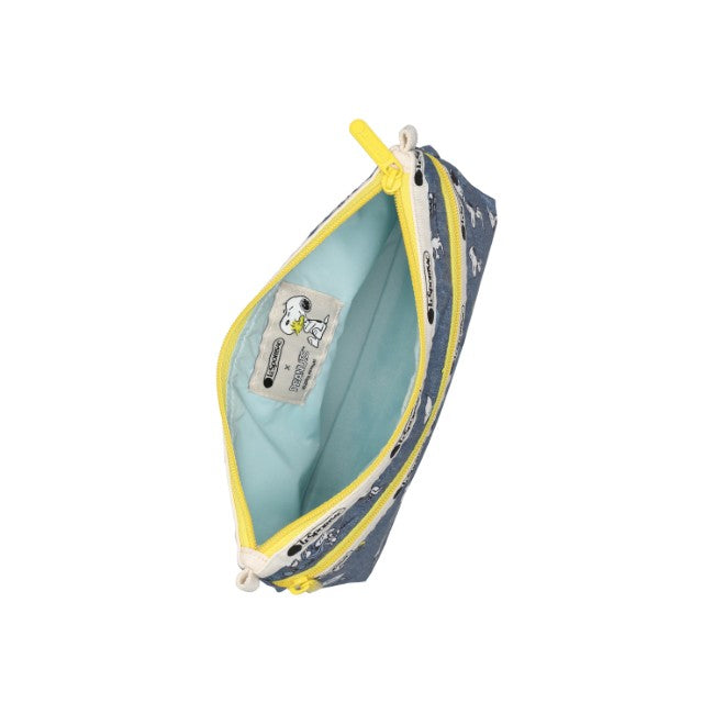 LeSportsac Unisex Pouch Cosmetic Clutch In Peanuts Happy Pals Acc