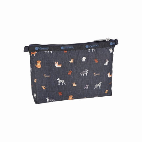 LeSportsac Unisex Pouch Cosmetic Clutch In Woof Wonderland