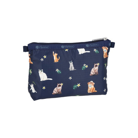 LeSportsac Unisex Bags Cosmetic Clutch In Tropical Meow Cat