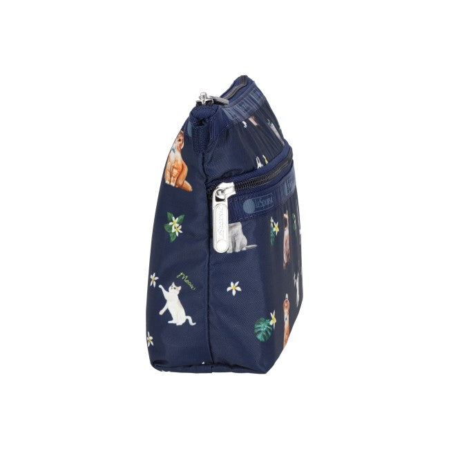 LeSportsac Unisex Bags Cosmetic Clutch In Tropical Meow Cat