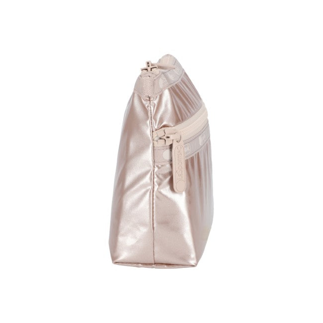 LeSportsac Unisex Pouch Cosmetic Clutch In Rose Gold Shine