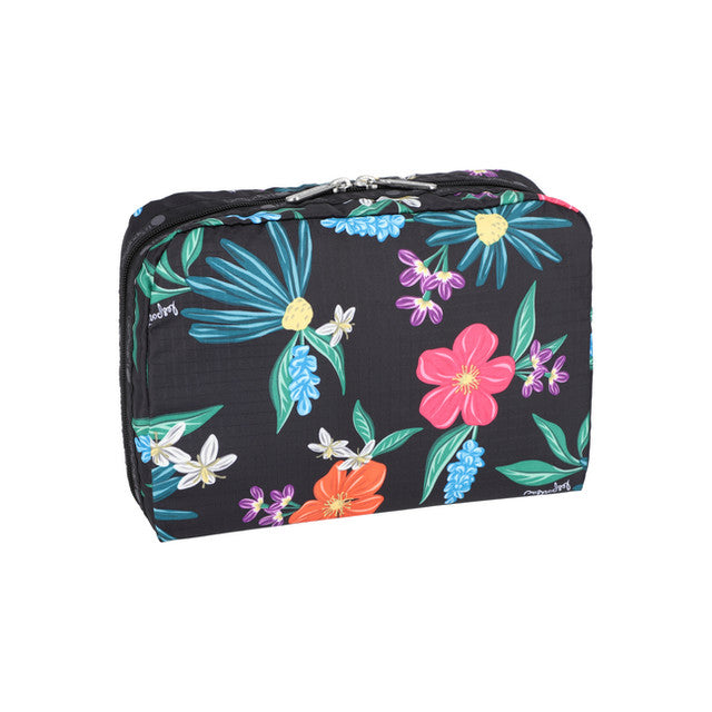Xl Rectangular Cosmetic In Wild Flower Watercolor