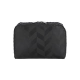 Xl Rectangular Cosmetic In Herringbone Jacquard